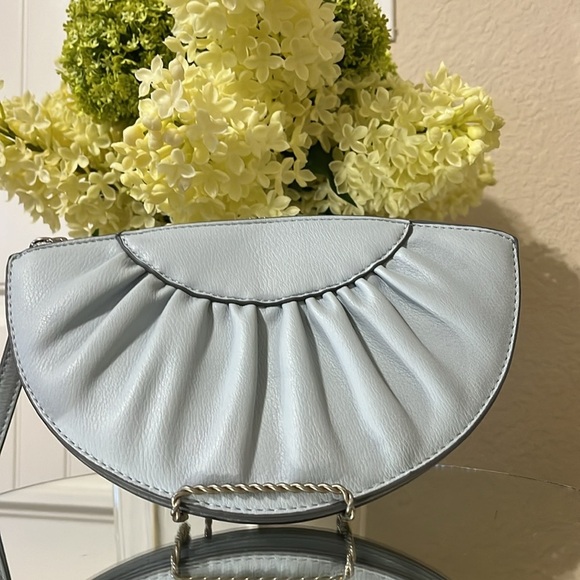 A New Day Women's Light Blue Crescent Faux Leather Wristlet Bag - Picture 9 of 9